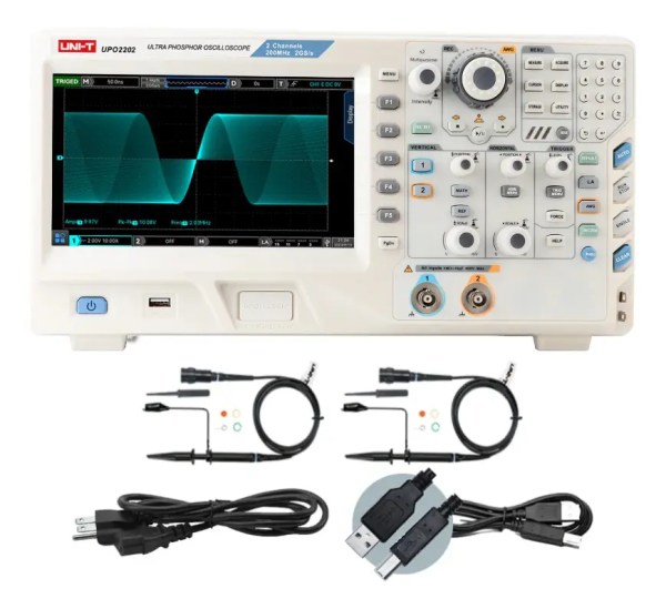 UNI-T UPO2202 Osciloscopio de Fósforo Mixto 200MHZ